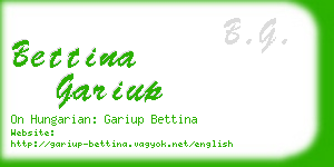 bettina gariup business card